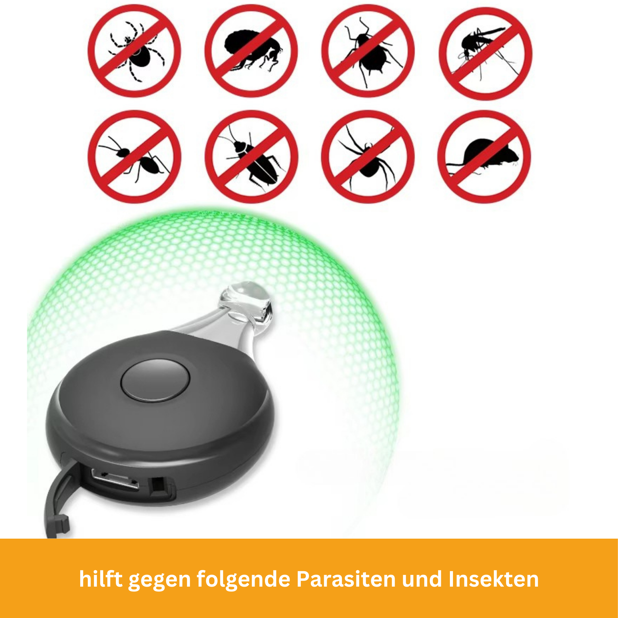 BugBlocker - Ultraschall-Halsband gegen Zecken & Flöhe