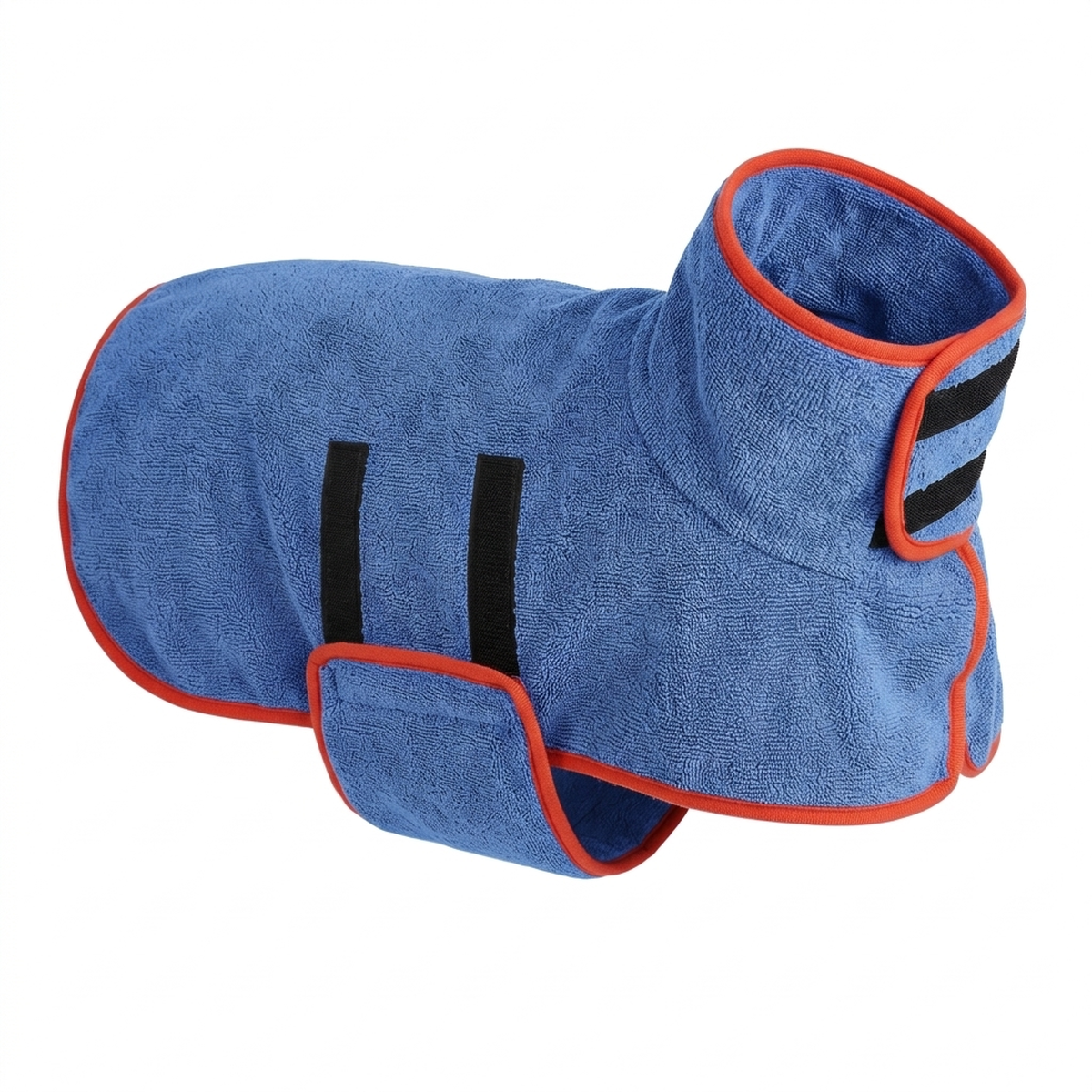 DryKing Hunde-Bademantel aus blauem Mikrofaser-Frottee