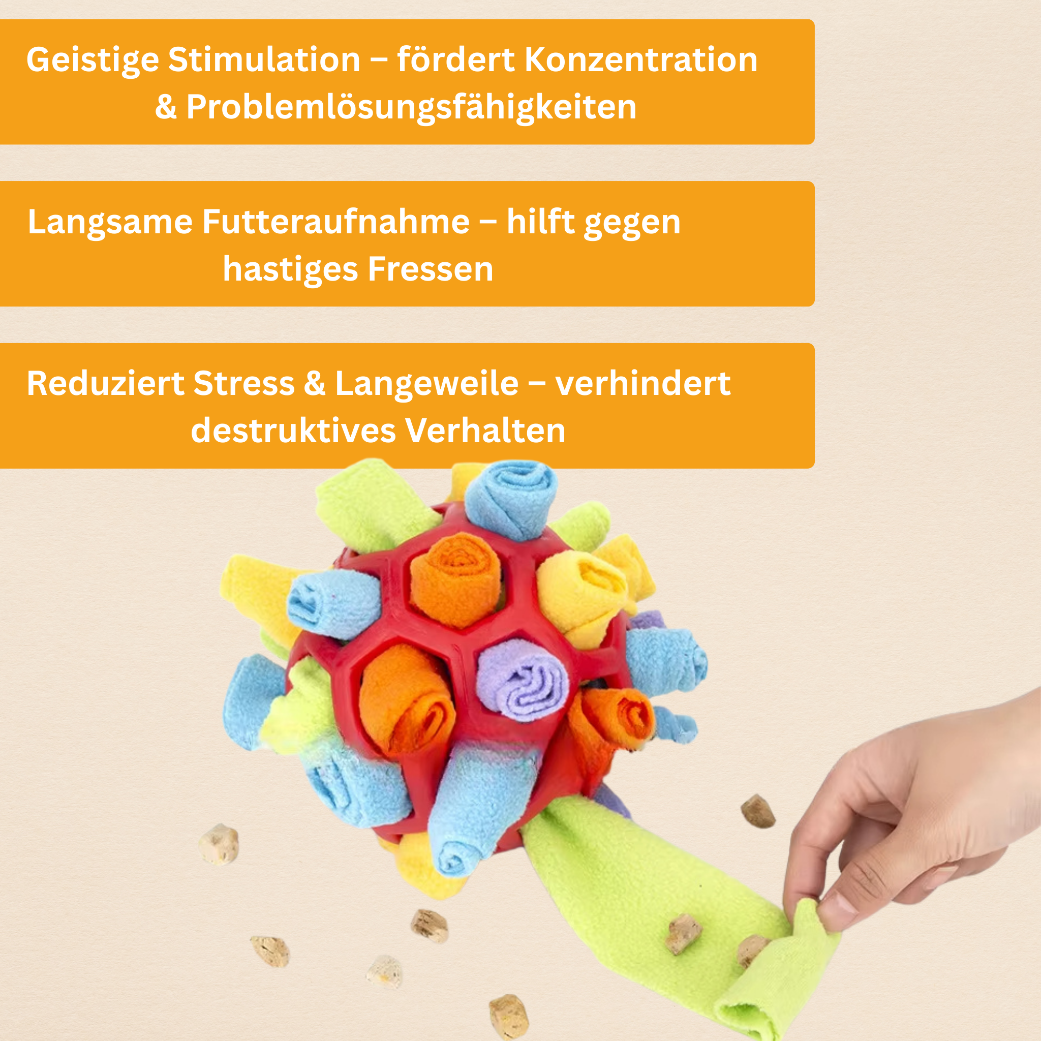 Schnüffelball - Interaktives Leckerli-Spielzeug