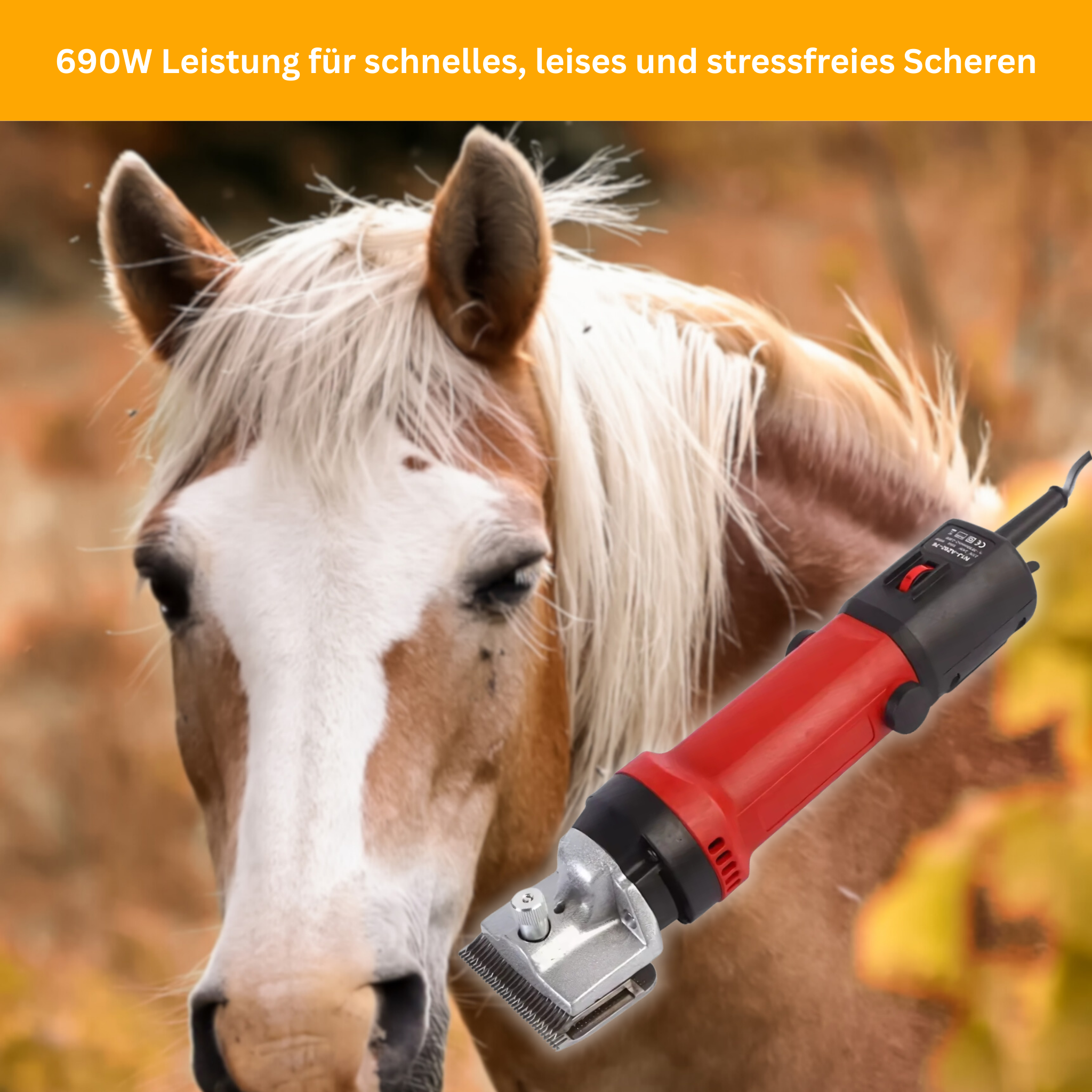 ShearPro – 690W Schermaschine für Pferde