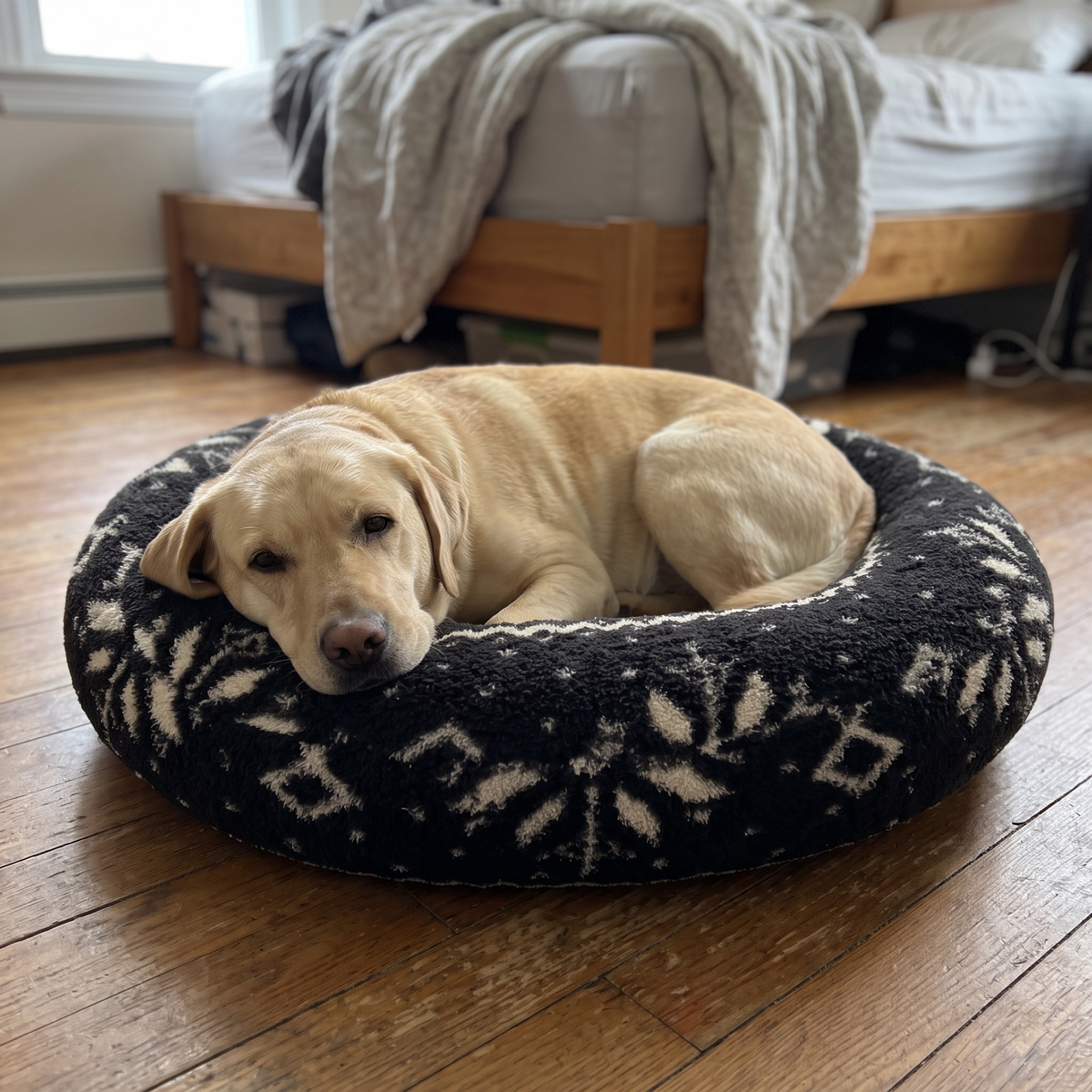 CozyRing – Labrador resting its head on the thick rim