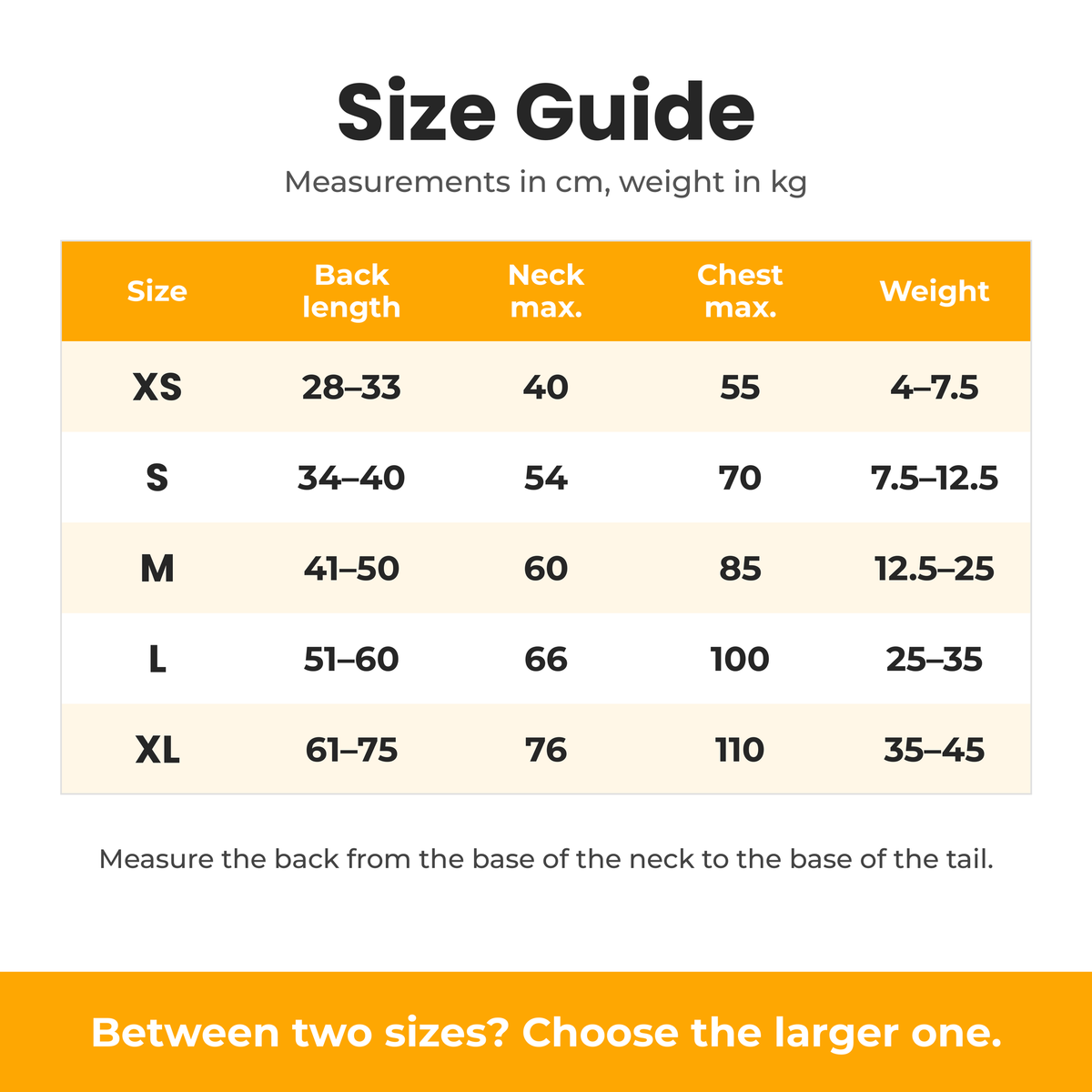 [en] DryKing dog bathrobe – size guide