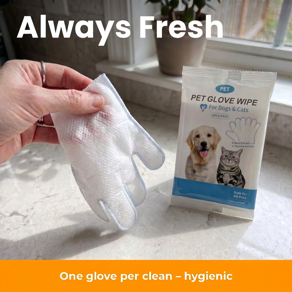 [en] Fresh cleaning glove ready to use